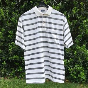 Short sleeve stripe button collar Puritan Shirt(M)
